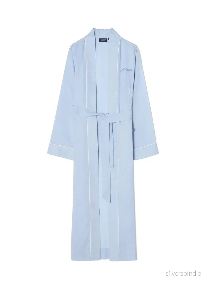 Lexington Lyocell Robe Light Blue
