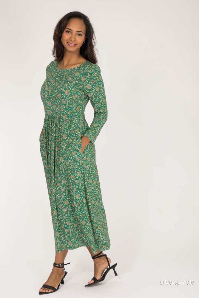 Ideal midi jersey dress - Green - Bild 3