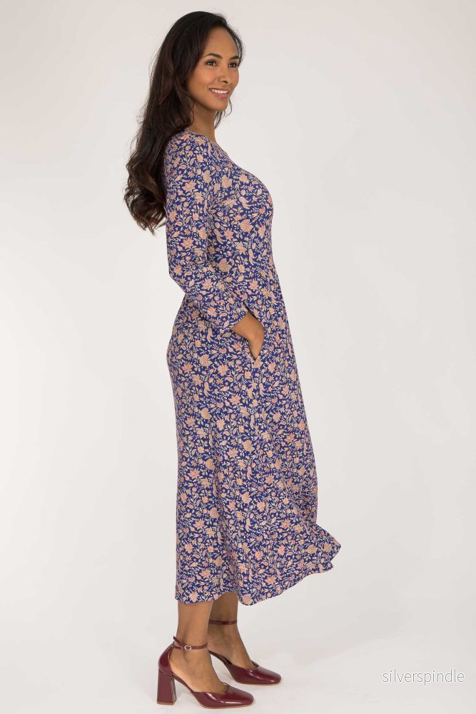 Ideal midi jersey dress - Blue - Bild 2