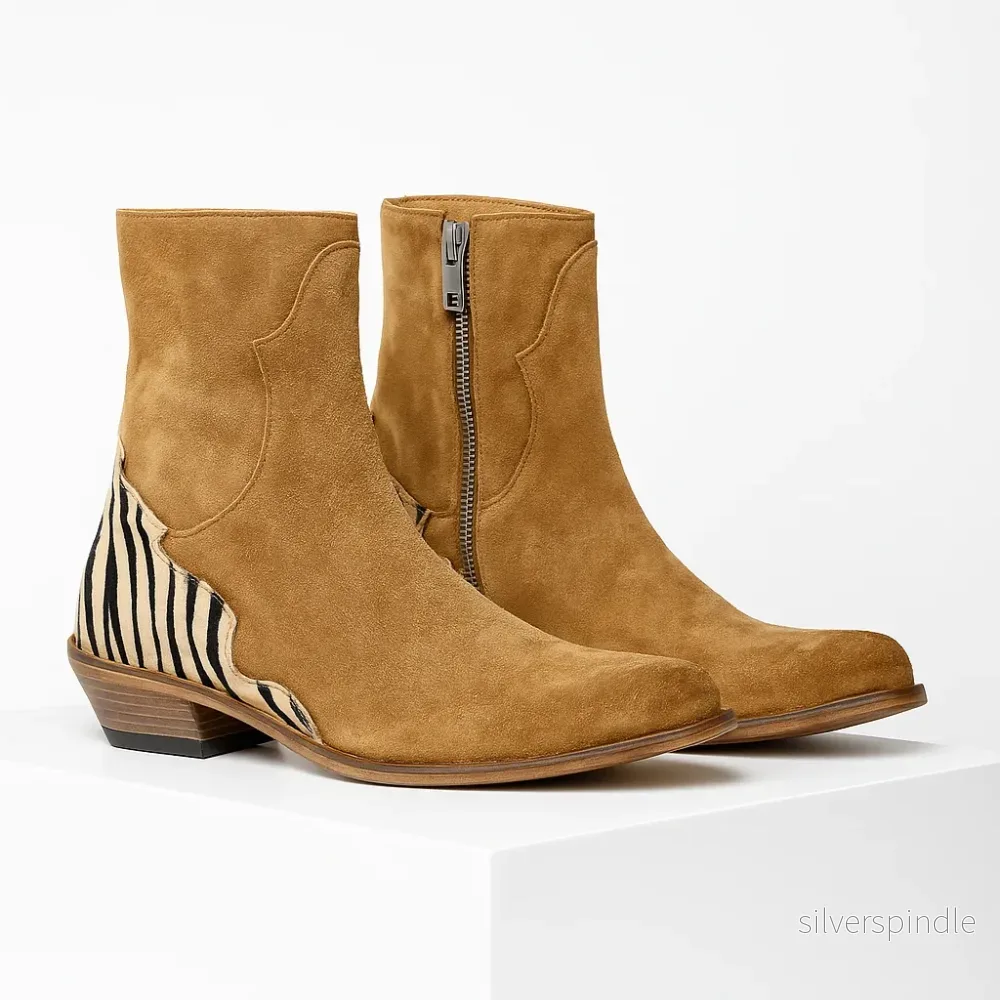 Sofia | Vadderade Ankelboots i Mocka med Låg Klack Sofia | Vadderade Ankelboots i Mocka med Låg Klack