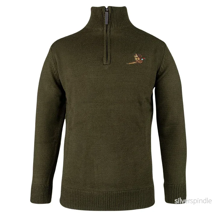 Jack Pyke - Zipneck tröja med fasanmotiv