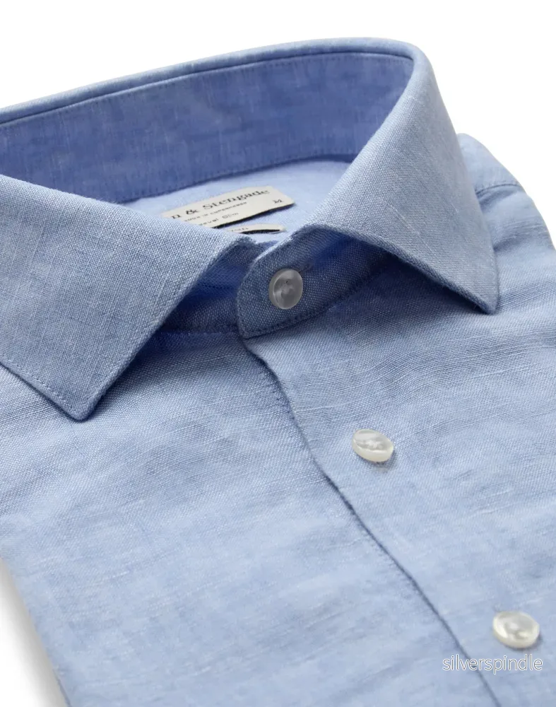 BS Perth Casual Slim Fit Skjorta - Light Blue - Bild 2
