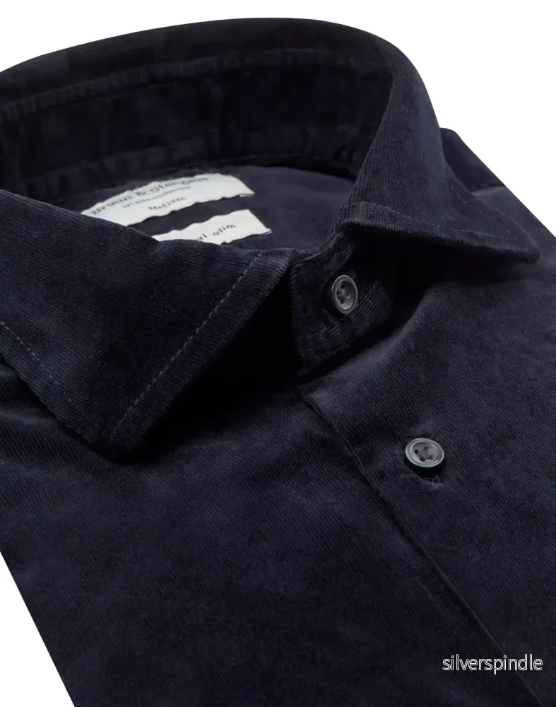 BS Assan Casual Slim Fit Skjorta - Navy - Bild 2