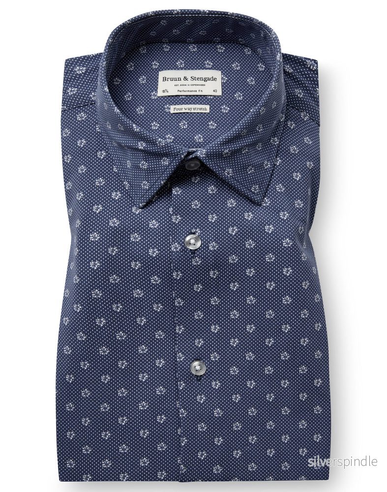 BS Grenier Performance Fit Skjorta - Dark Blue