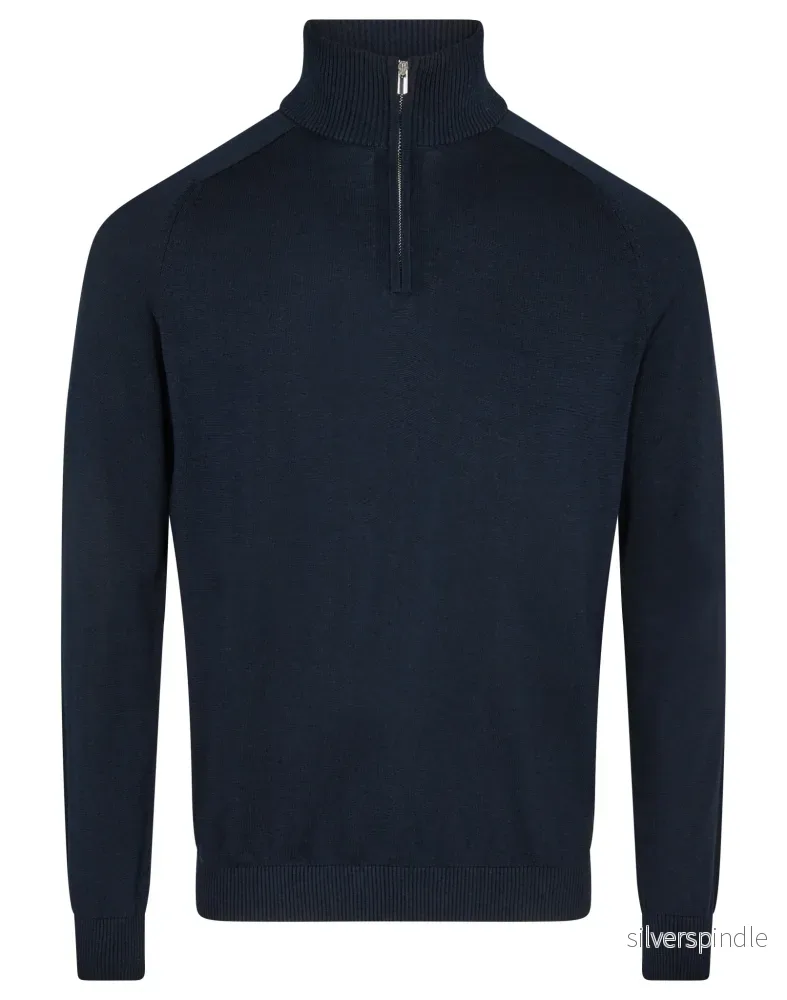 BS Knud Regular Fit Stickat - Navy