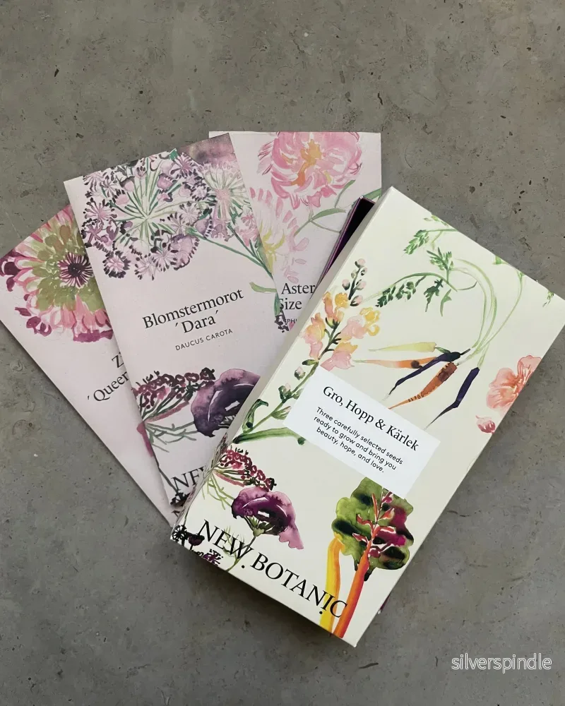 Frökollektion med lättodlade snittblommor i varma toner