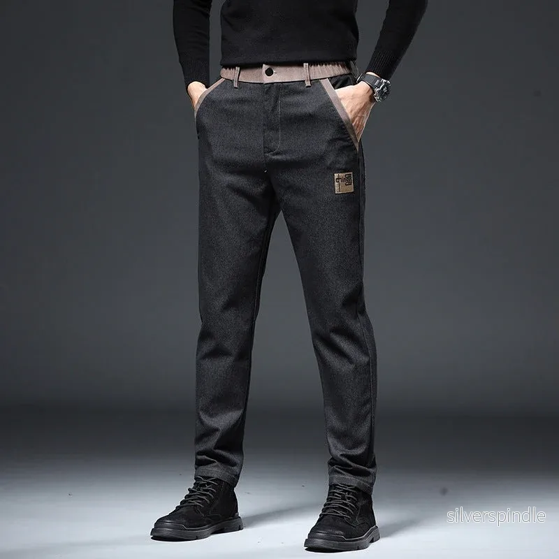 Ethan | Hög Midja Smal Rak Byxor med Broderi Ethan | Hög Midja Smal Rak Byxor med Broderi