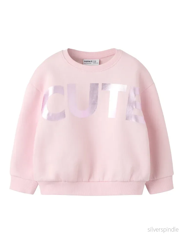 Nille Sweatshirt Med Glansigt Tryck Nille Sweatshirt Med Glansigt Tryck