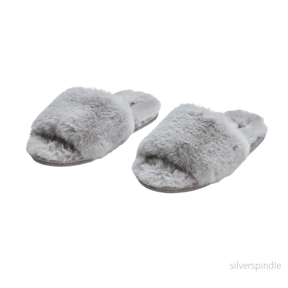 Carpe Diem Beds Fuskpäls Slippers Soft Grey - Outlet - Bild 2