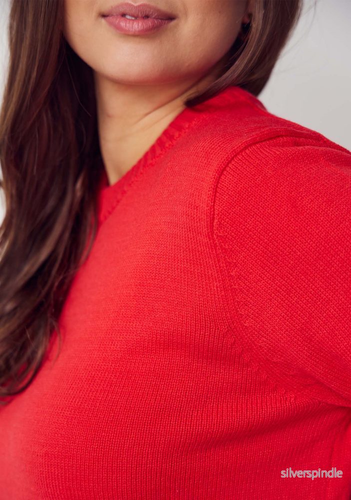 Gwen Basic Pullover - Fresh Red - Bild 3