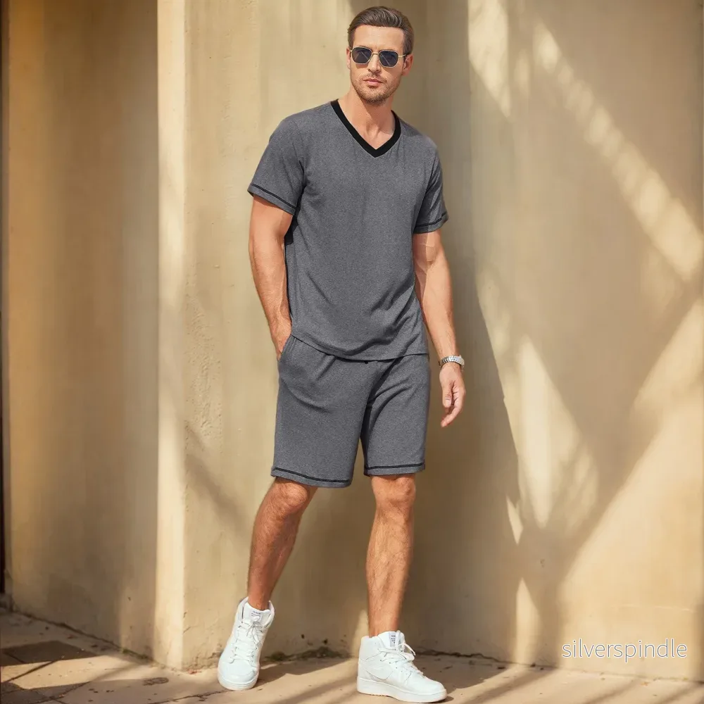 Ethan | Lättviktig Sommarset med Kortärmad Topp och Shorts - Bild 2
