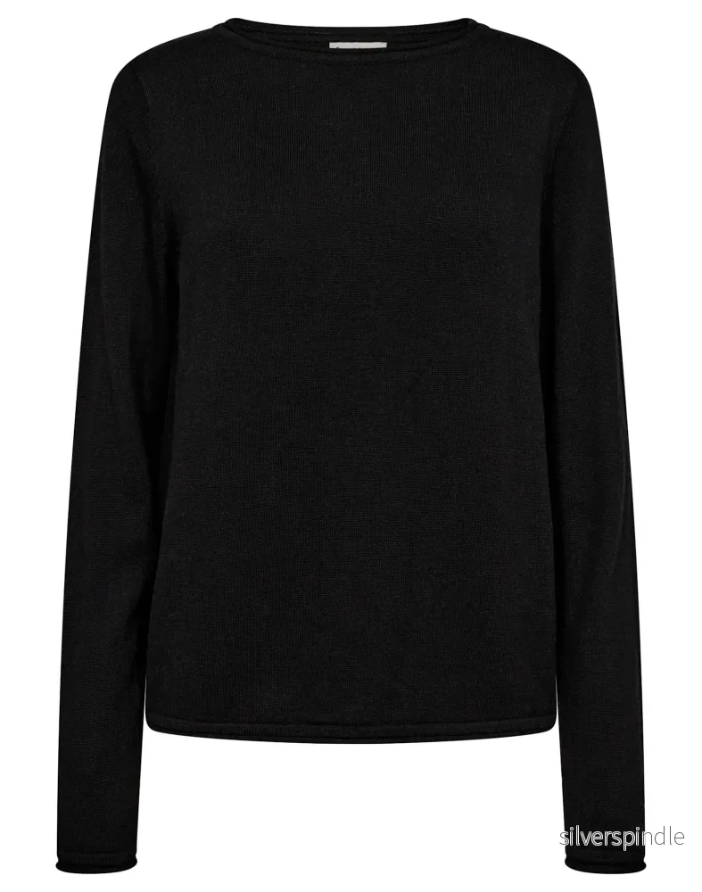 BS Ophelia Regular Fit Stickat – Black BS Ophelia Regular Fit Stickat – Black