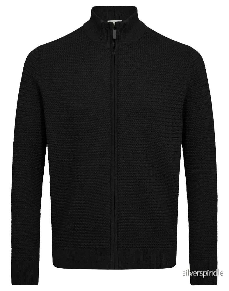 BS Waldis Regular Fit Stickat - Black
