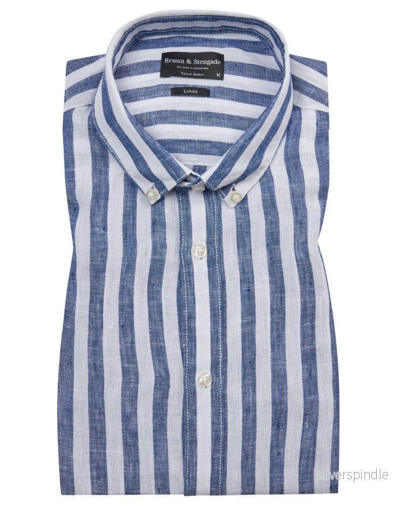 BS Esteban Casual Modern Fit Skjorta – Blue/White BS Esteban Casual Modern Fit Skjorta – Blue/White