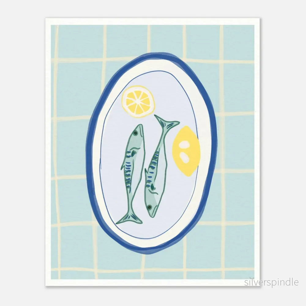 Sardinposter kök – retro med citron - Bild 2