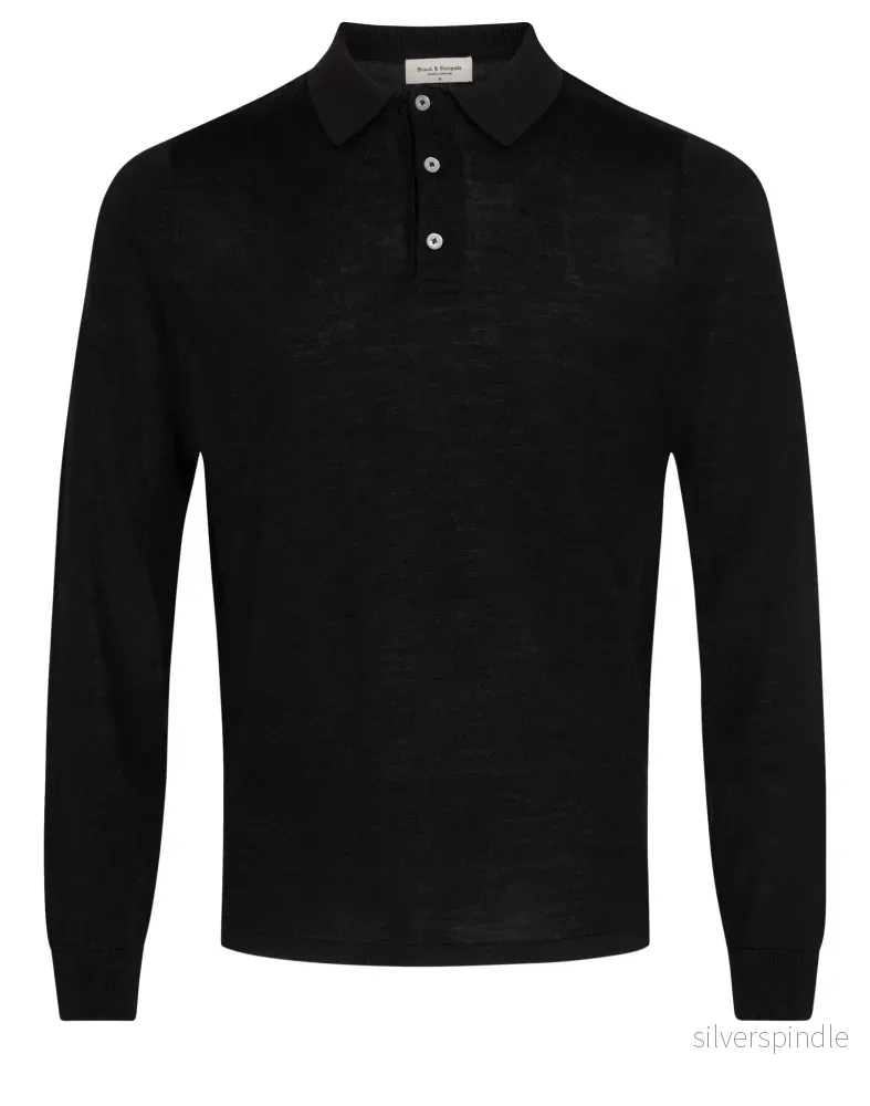 BS Rublev Regular Fit Stickad tröja – Black BS Rublev Regular Fit Stickad tröja – Black