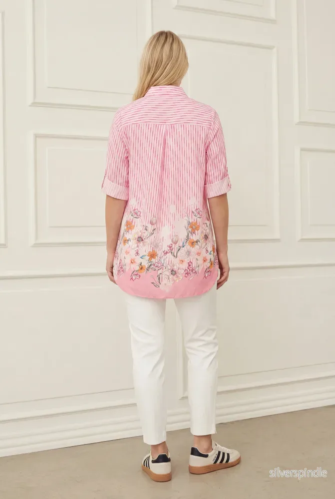 Mynte Tunic Dress - Pink Tone Borderprint - Bild 2