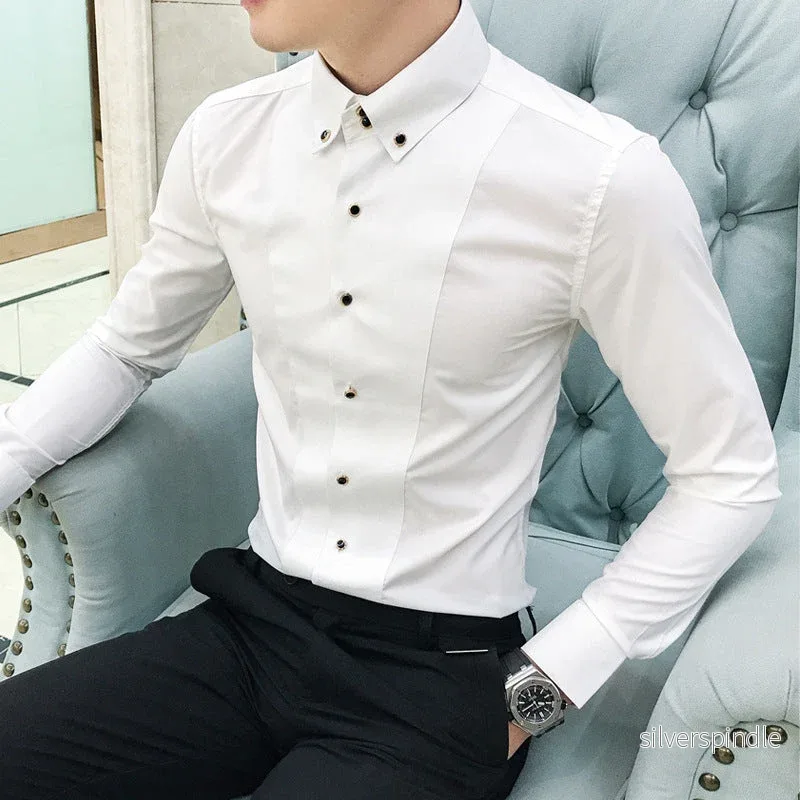 Ethan | Elegant Slim Fit Långärmad Skjorta Med Knappar Ethan | Elegant Slim Fit Långärmad Skjorta Med Knappar