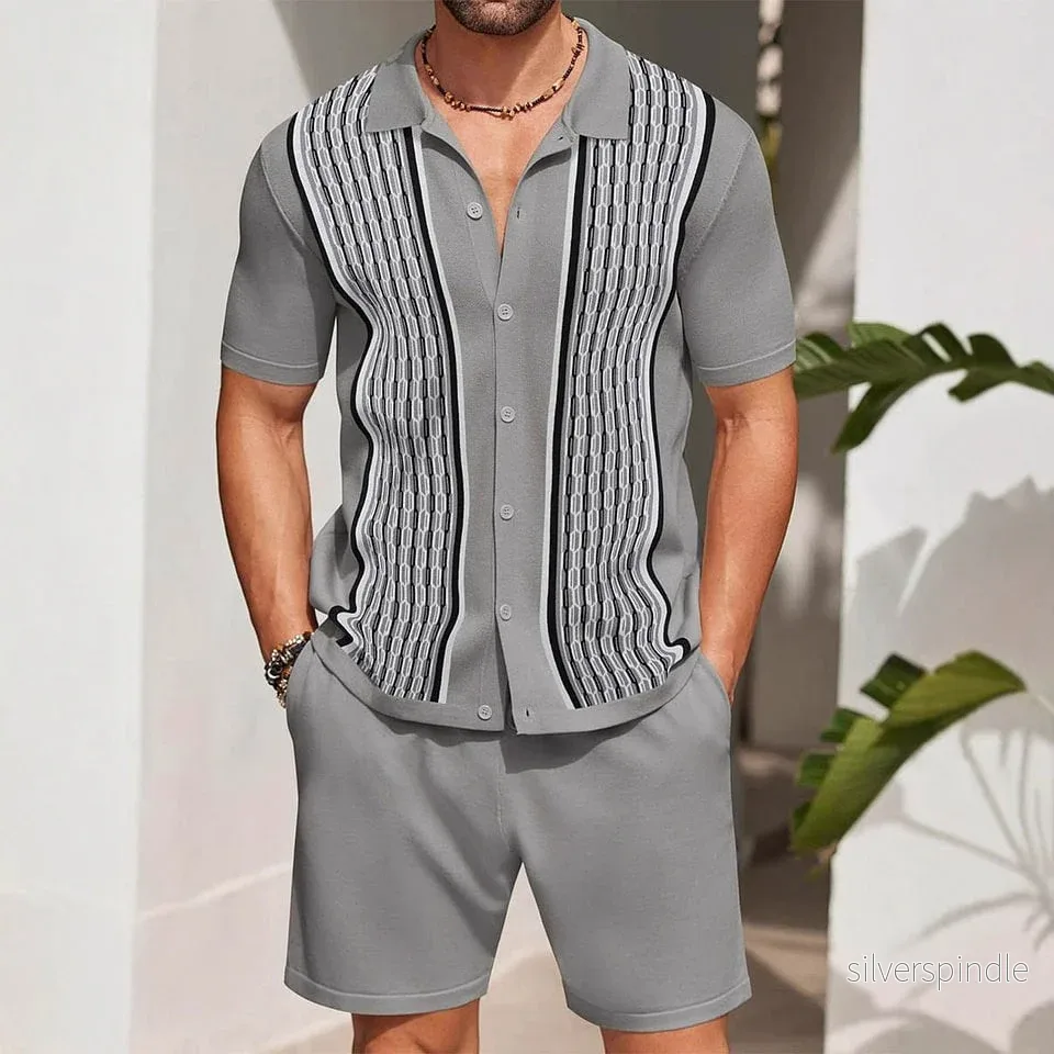Liam | Avslappnad Kortärmad Skjorta och Shorts Set - Bild 3
