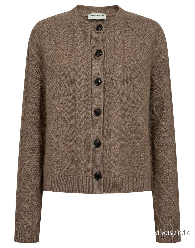 BS Marita Regular Fit Stickat - Brown
