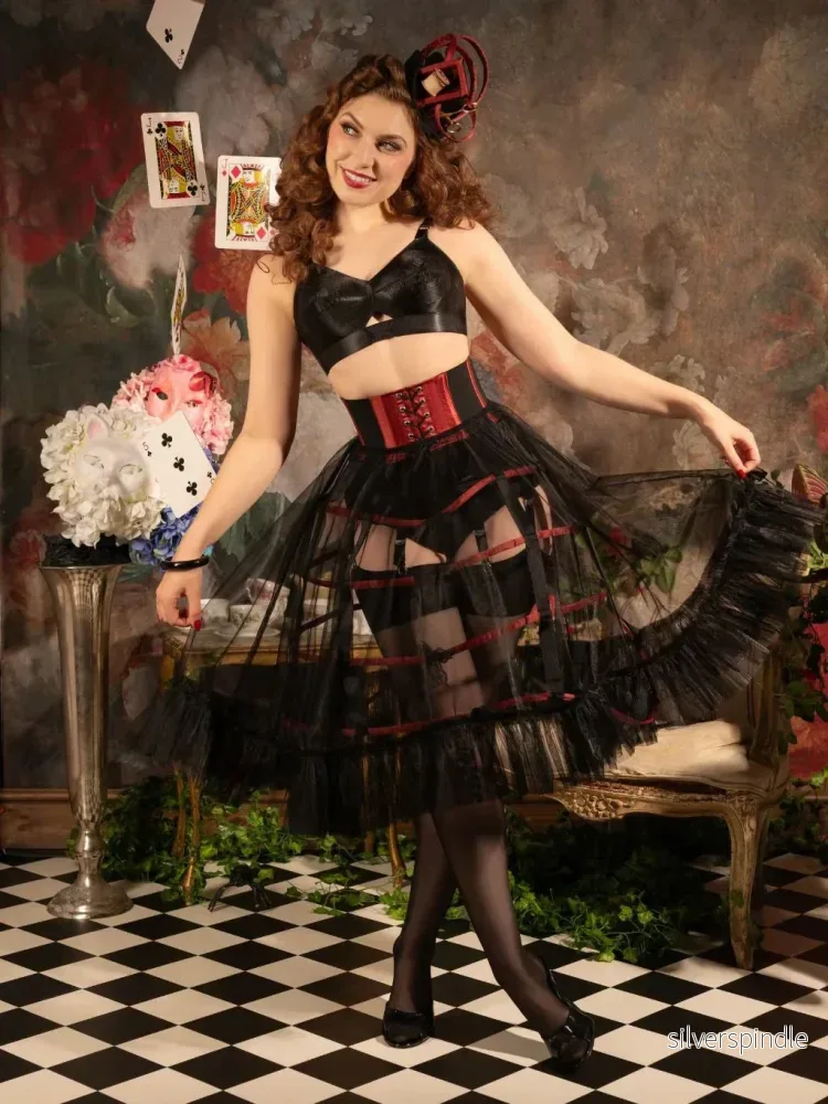 1950-tals Frilly Petticoat - svart - Bild 2
