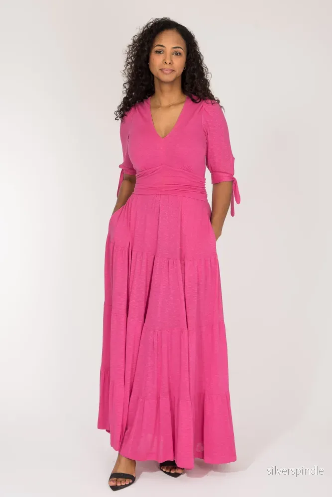 Flowy maxi jersey dress – Cerise Flowy maxi jersey dress – Cerise