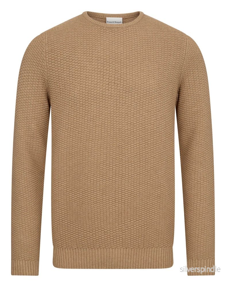 BS Otis Regular Fit Stickat – Beige BS Otis Regular Fit Stickat – Beige