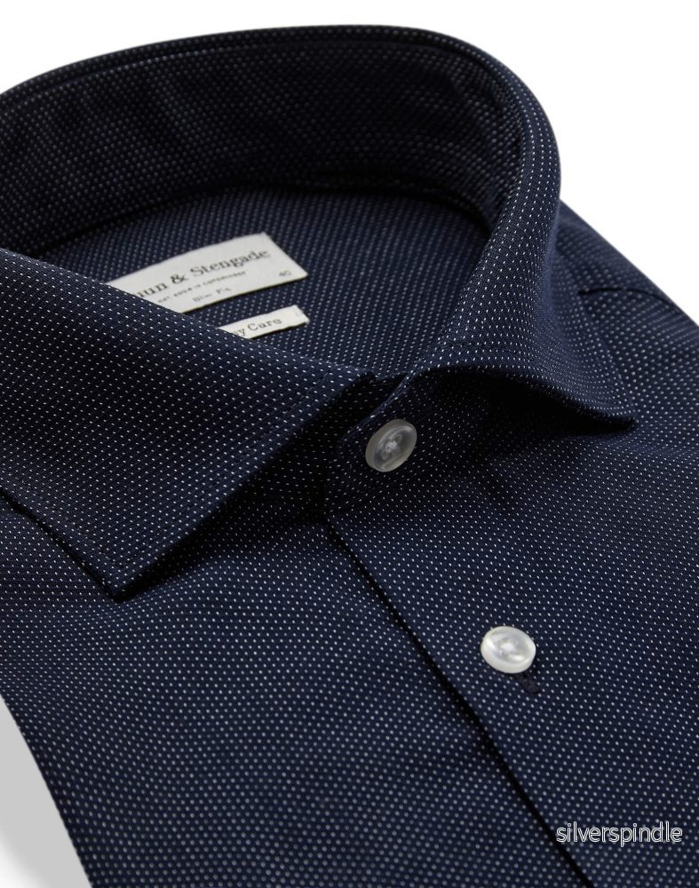 BS Hansen Slim Fit Skjorta - Navy - Bild 2