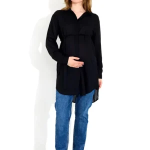MAMMA-TOPP MAXISHIRT – Svart MAMMA-TOPP MAXISHIRT – Svart