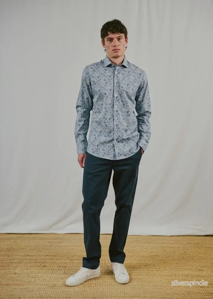 BS Tolkien Modern Fit Skjorta - Navy - Bild 2