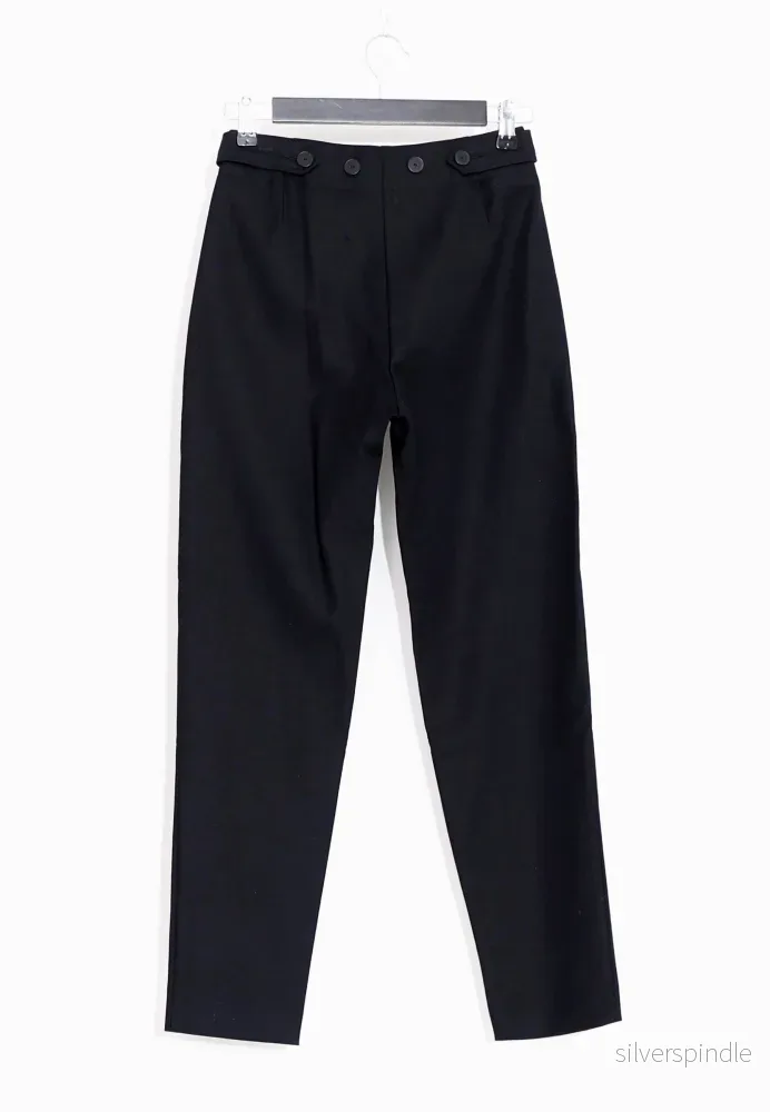 PANTALONE C DETT FONDOE VITA - Svart