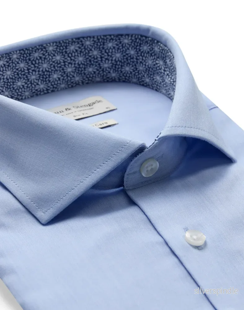 BS Achiuwa Slim Fit Skjorta - Light Blue - Bild 2