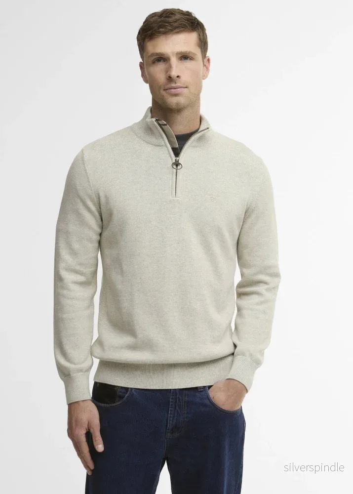 Barbour Cotton Half Zip Neutral