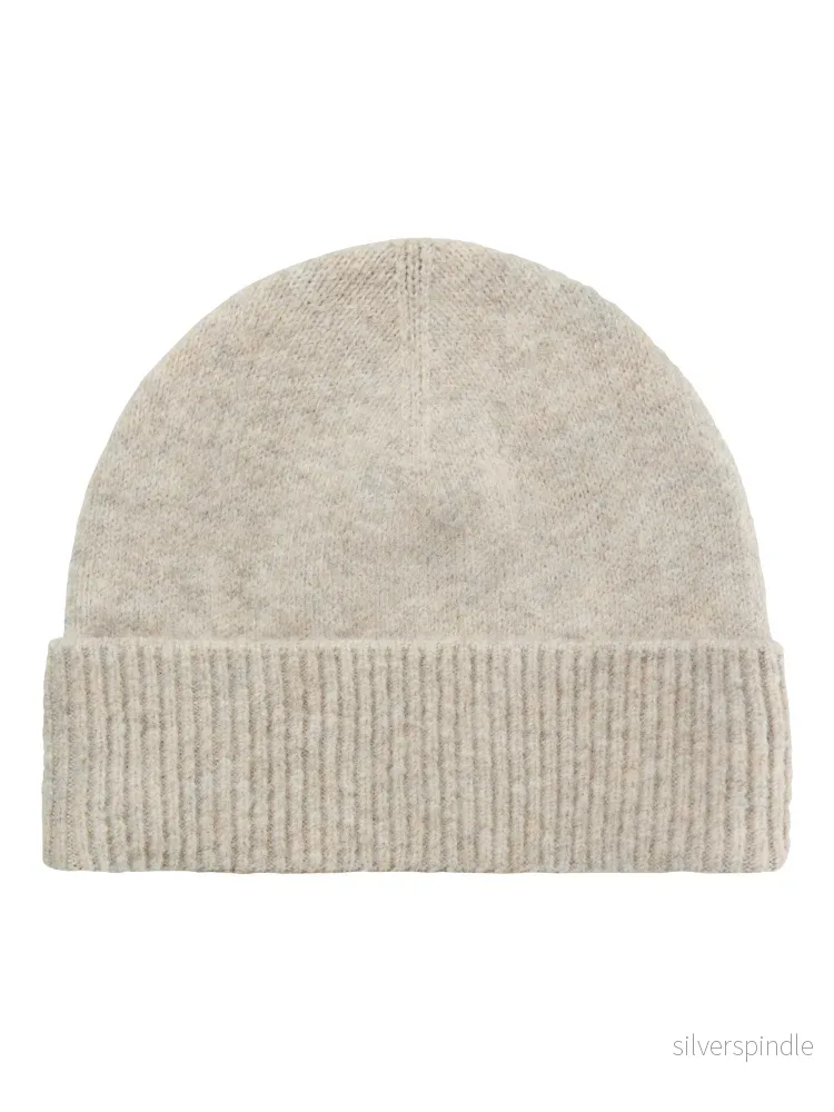 Stickad Beige Mössa Stickad Beige Mössa