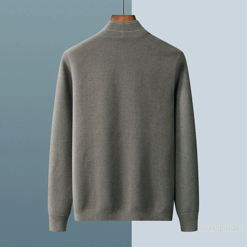 Elegant Herrkofta med Kragelös Design och Knäppning | Modern Stil för Avslappnade Tillfällen - Bild 2