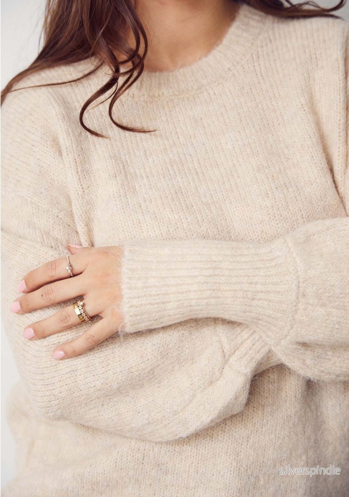 Kaho Knit Pullover - Sand Melange - Bild 3