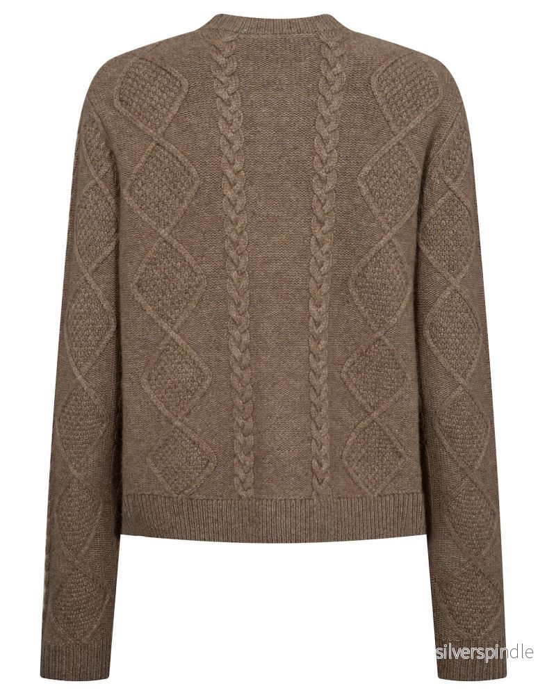 BS Marita Regular Fit Stickat - Brown - Bild 2