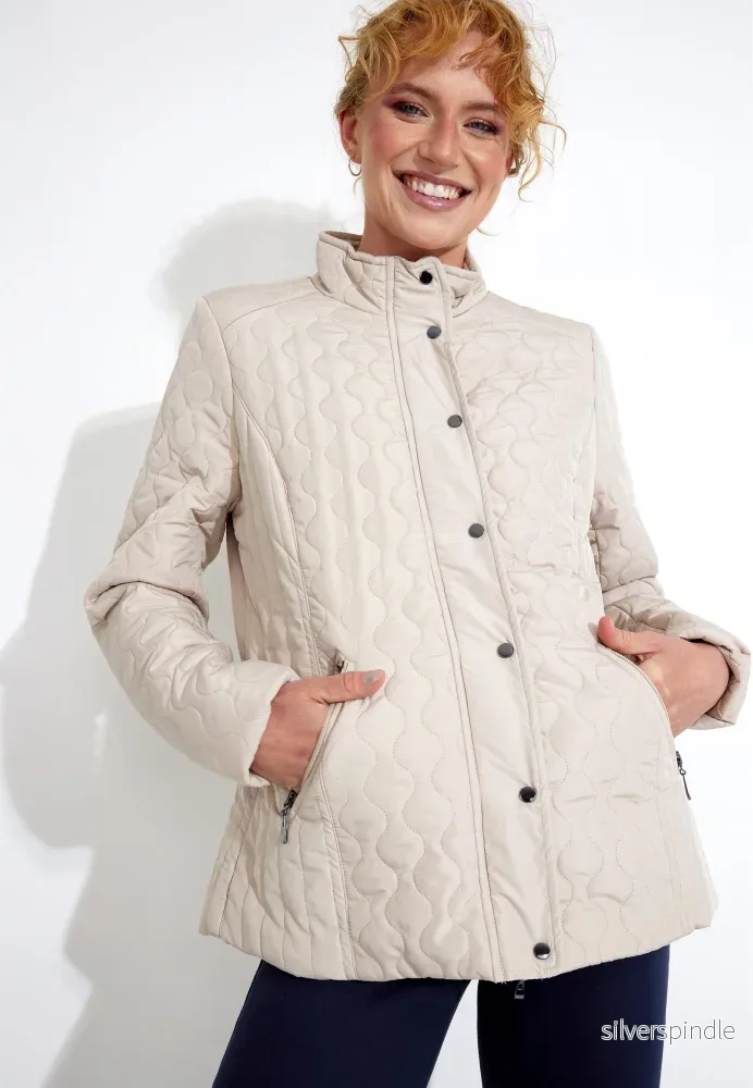 QUILTAD JACKA - Beige