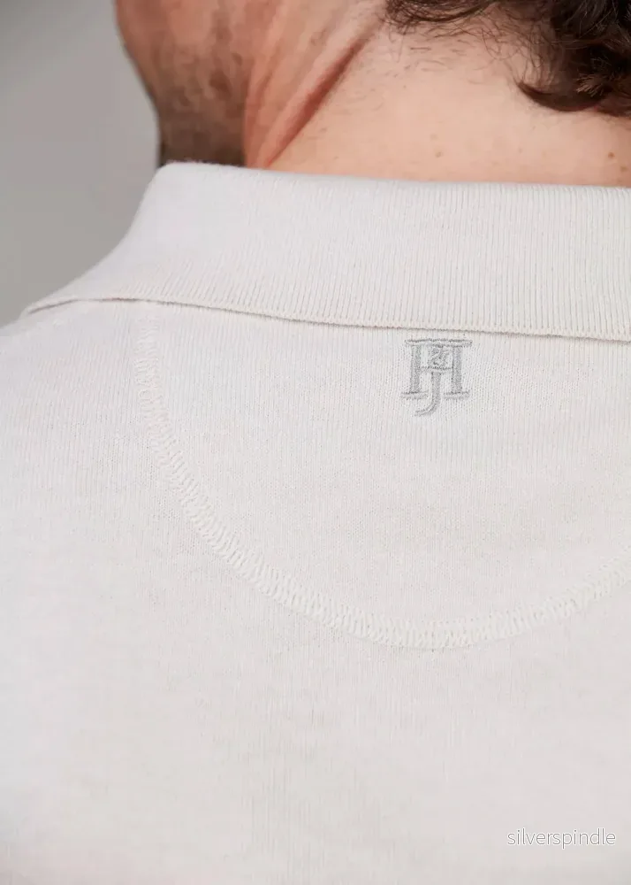 Hansen & Jacob Polo collar knit, sh.sl. Offwhite - Bild 2
