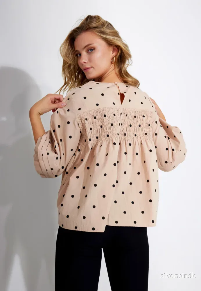 SISSE BLUS - Beige Black Dots - Bild 3