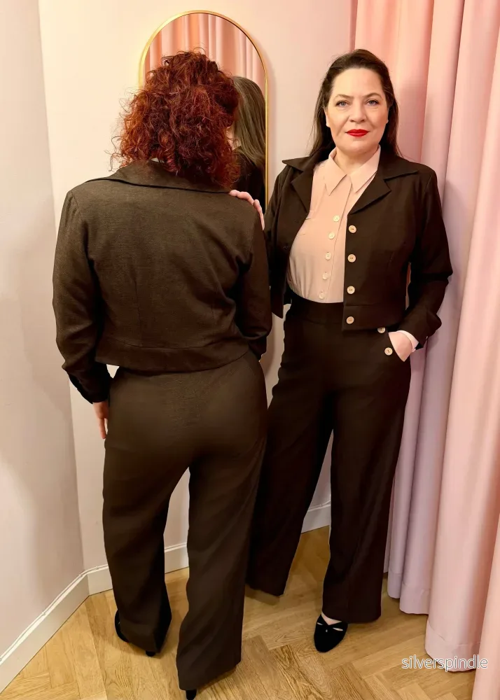 Sally seglarbyxor med hög midja - brun - Bild 3
