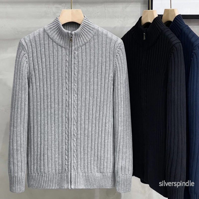 Oliver | Thick Winter Cardigan with Full Zip - Bild 3