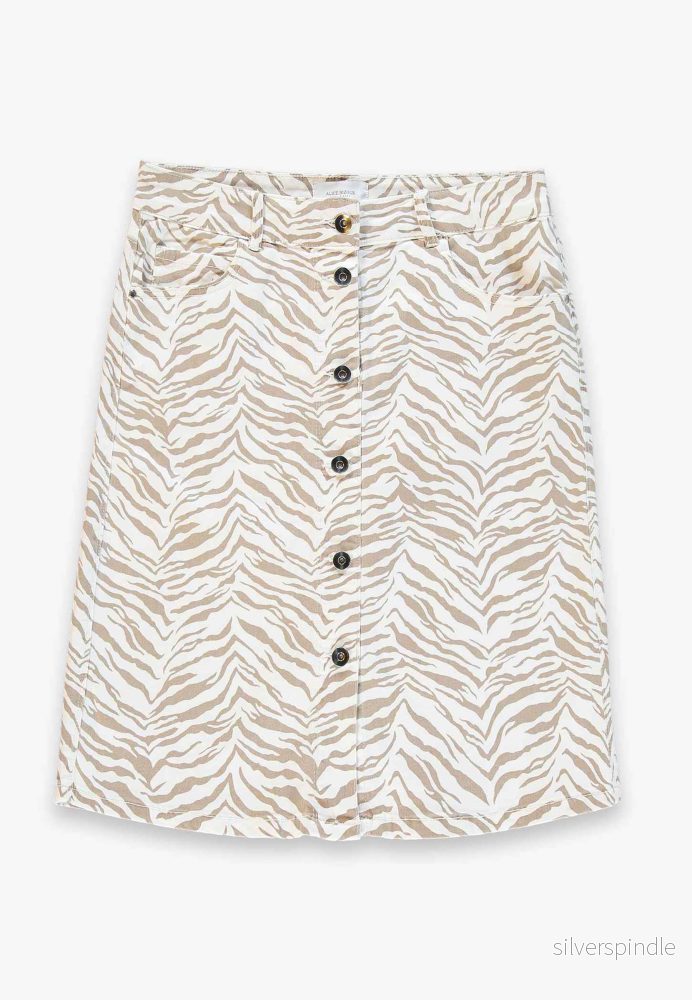 TESSA SKIRT - Wh animal