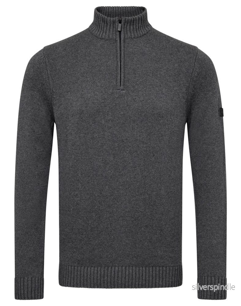 BS Cunha Regular Fit Stickat – Grey BS Cunha Regular Fit Stickat – Grey