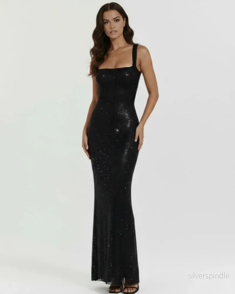 Sophia | Glamourös Maxi Klänning med Strass - Bild 2