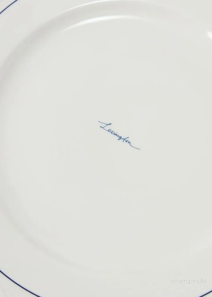 Lexington Porcelain Dinner Plate 4/set WH/NAVY - Bild 3