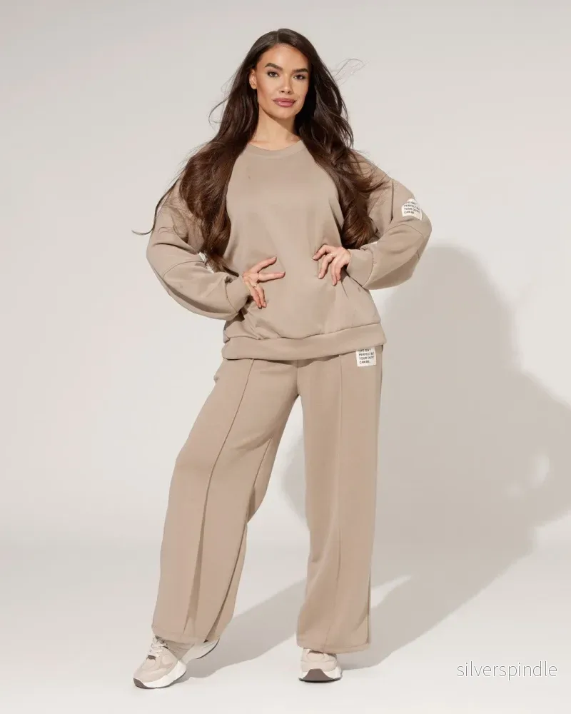 Mason | Avslappnad Loungewear Set med Vida Byxor och Lös Tröja - Bild 2