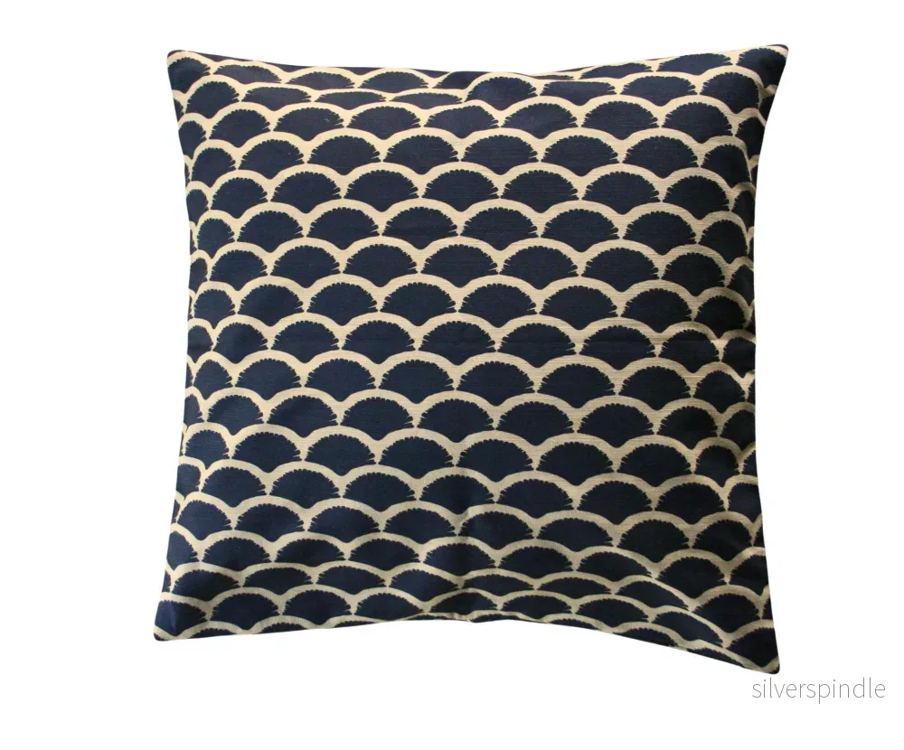 Kuddfodral Skymningsvågor Linneblandning Soft Gold 50x50cm - Bild 3