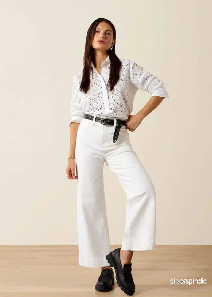 Ariat Millington LS Blus White - Bild 2