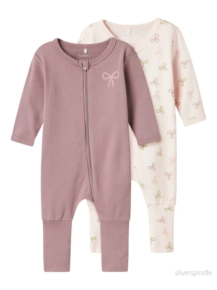 2-pack Pyjamas rosa med rosetter 2-pack Pyjamas rosa med rosetter